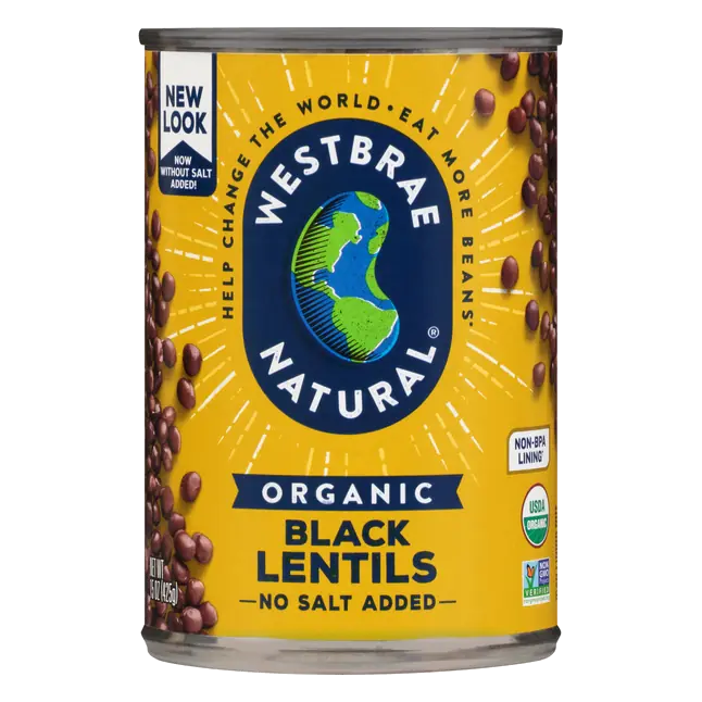 Organic No Salt Added Black Lentils