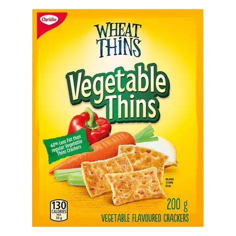 Crackers 40% Less Fat Vegetable Thins 200 g