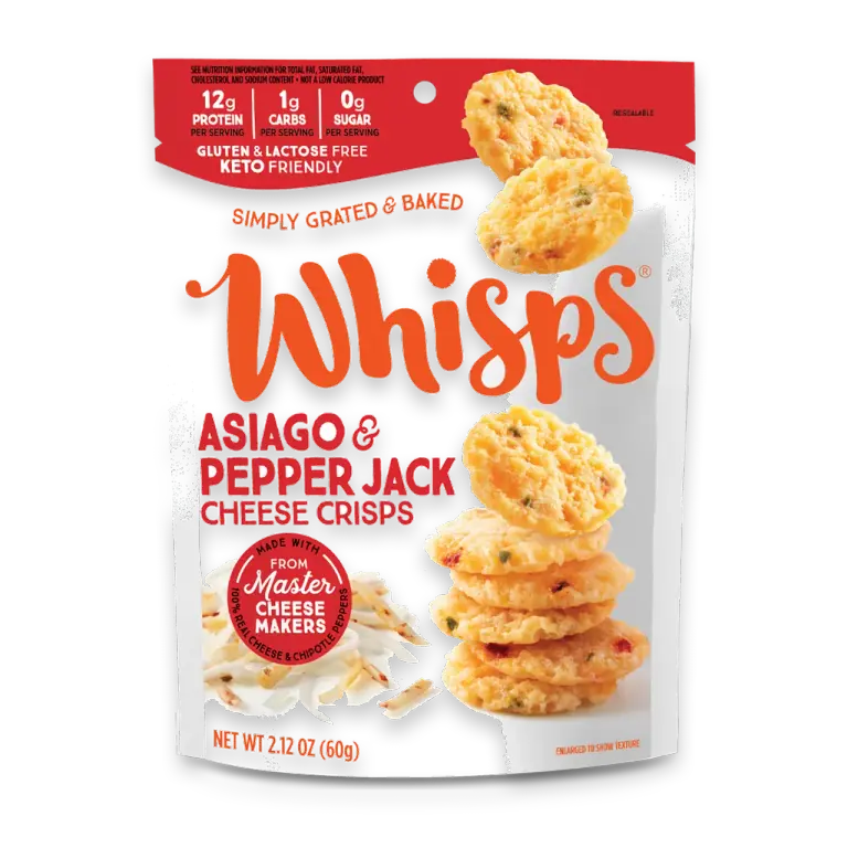 Whisps Asiago & Pepper Jack Cheese Crisps