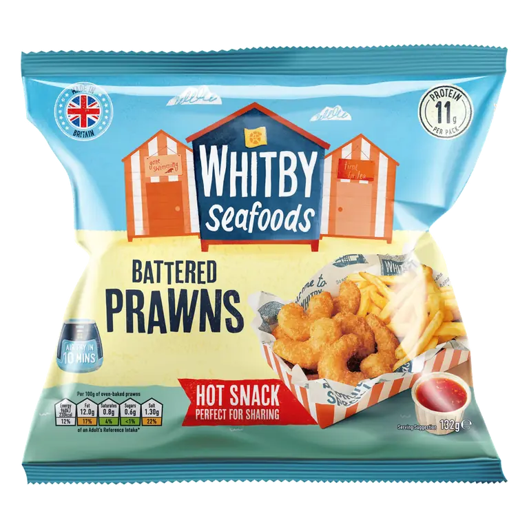 Whitby Seafoods Battered Prawns 132g