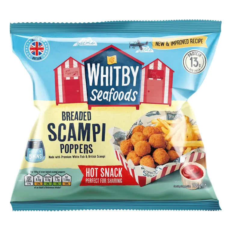 Whitby Seafoods Scampi Poppers 140g