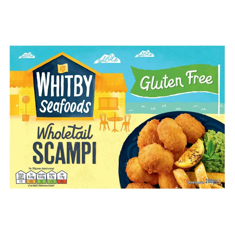 Whitby Gluten Free Wholetail Scampi 200g