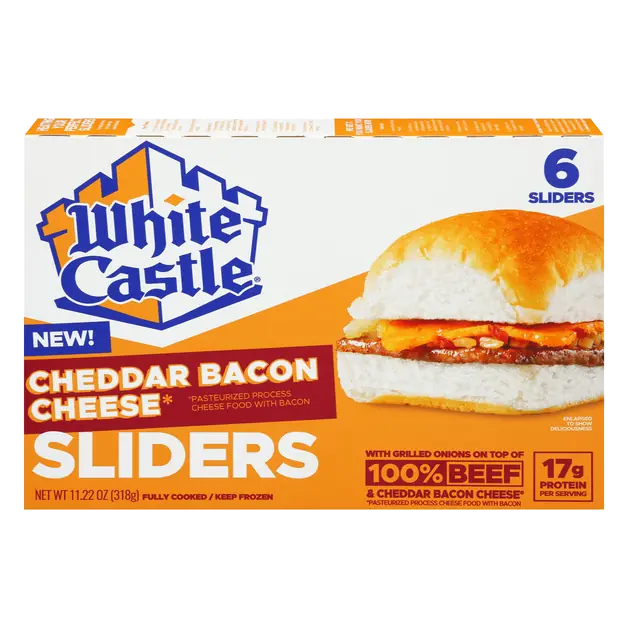 Cheddar Bacon Cheese Sliders - 6 ct Frozen