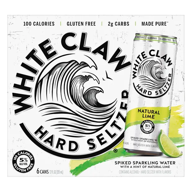 Hard Seltzer Natural Lime - 6 pk