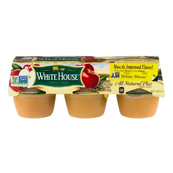 All Natural Plus Applesauce Cups - 6 ct