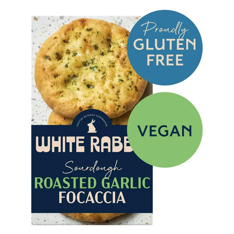 2 x 125g Roasted Garlic Gluten Free Sourdough Focaccia