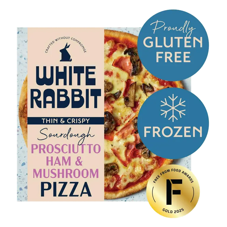 332g Prosciutto Ham & Mushroom Gluten Free Sourdough Frozen Pizza