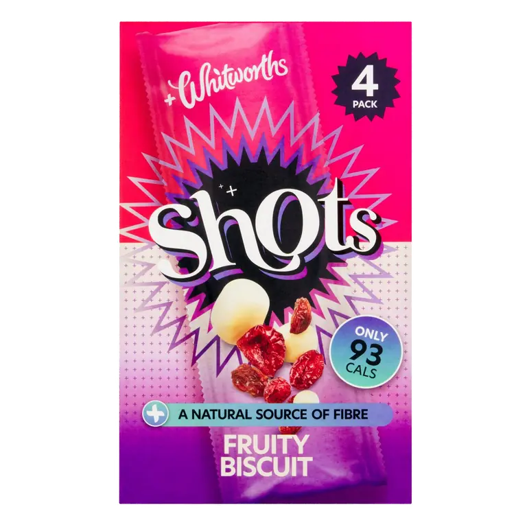 Shots 4 Snack Pack Fruity Biscuit 4x25g