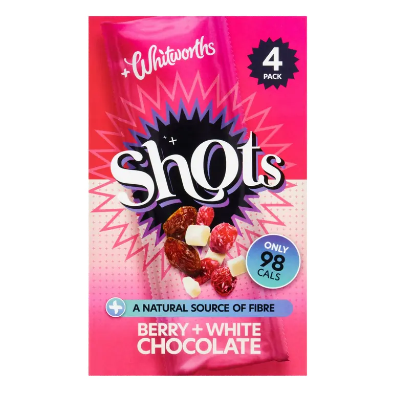 Shots Snack Pack Berry & White Chocolate 4x25g