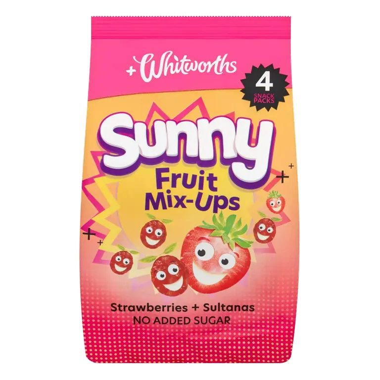 Sunny Fruit Mix-Ups Strawberries & Sultanas 4x18g