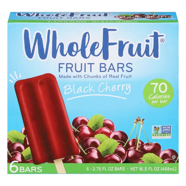 Whole Fruit Black Cherry Fruit Bars 6-2.75 Fl. Oz.