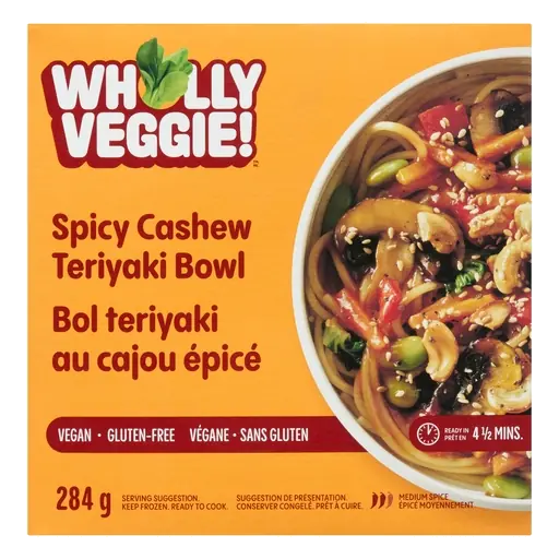 Vegan Frozen Spicy Cashew Teriyaki Bowl Medium Spice 284 g