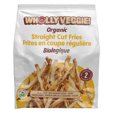 Organic Frozen Fries Straight Cut 425 g