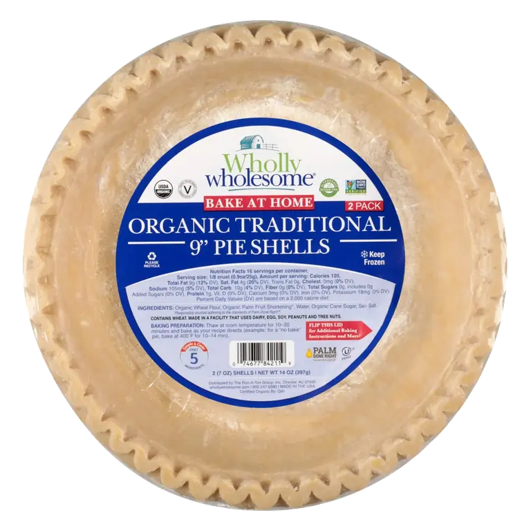 Traditional Organic 9" Pie Shells