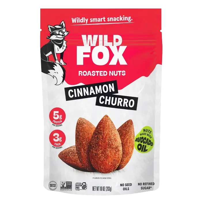 Wild Fox Cinnamon Churro Roasted Almonds, 10oz