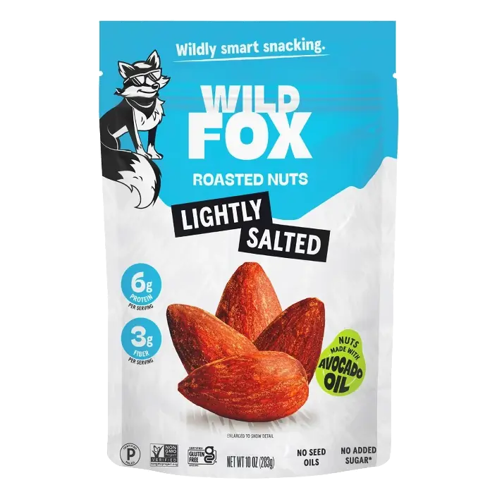 Wild Fox Roasted Lightly Salted Almonds, 10oz