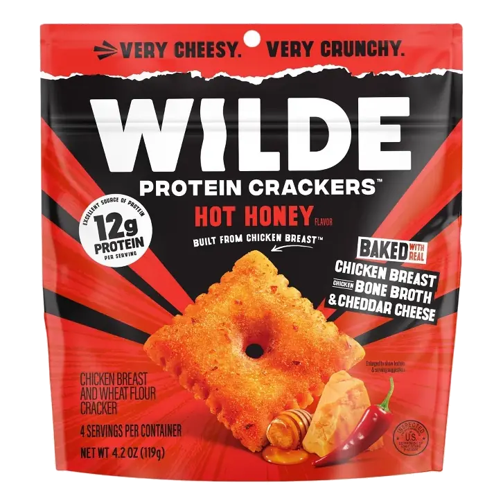 WILDE Hot Honey Protein Crackers, 4.2oz