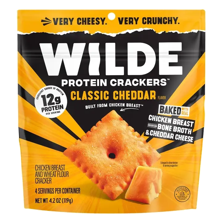 WILDE Original Cheddar Cheese Protein Crackers, 4.2oz