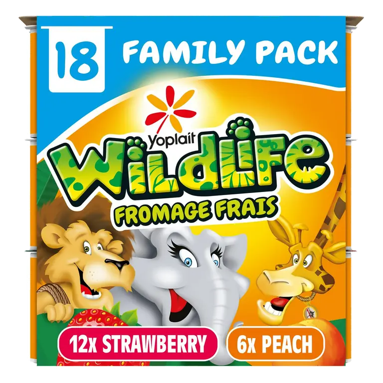 Kids Strawberry & Peach Yoghurt Pots 18x45g