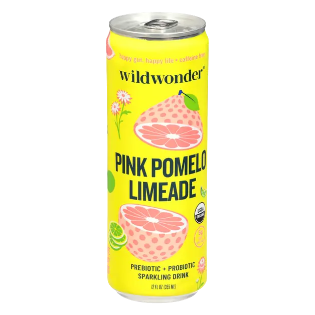 Pink Pomelo Limeade Prebiotic + Probiotic Sparkling Drink
