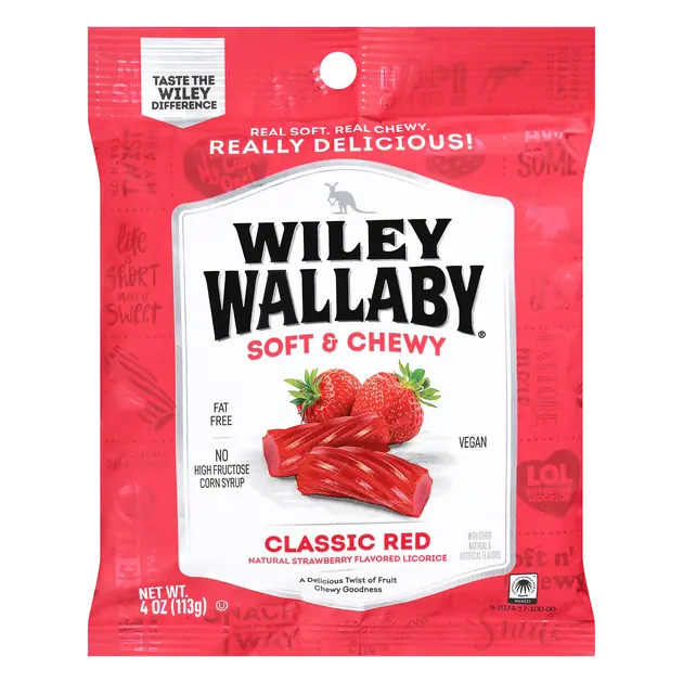 Classic Red Natural Strawberry Flavored Soft & Chewy Licorice