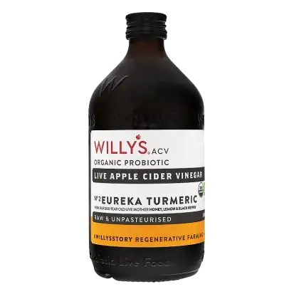Organic Live Apple Cider Vinegar with Turmeric & Eureka Lemon