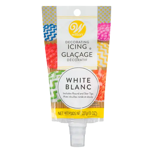 Icing Pouch White With Tips 227 g