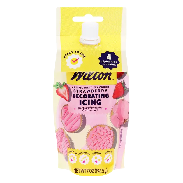 Strawberry Decorating Icing with Piping Tips
