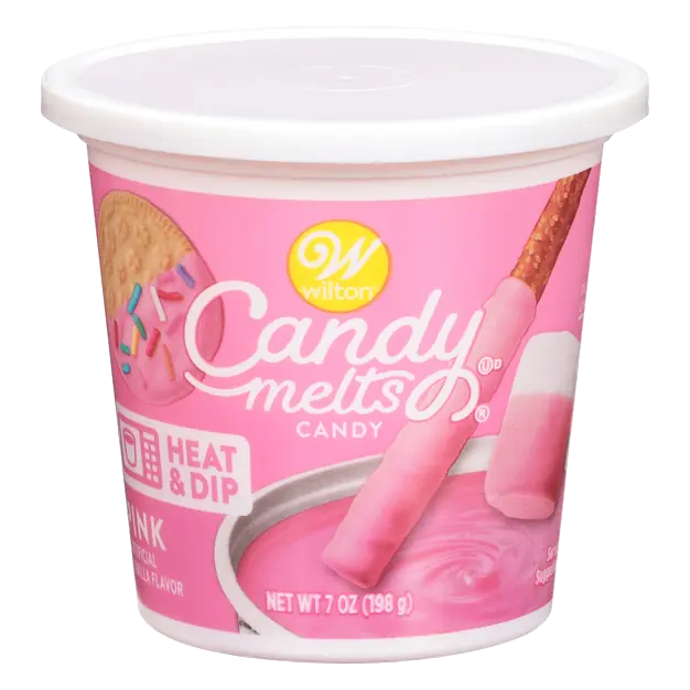 Vanilla Flavored Pink Candy Melts Heat & Dip