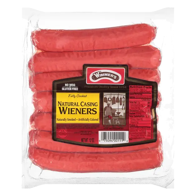 Wimmer's Natural Casing Naturally Smoked Wieners 7Ct