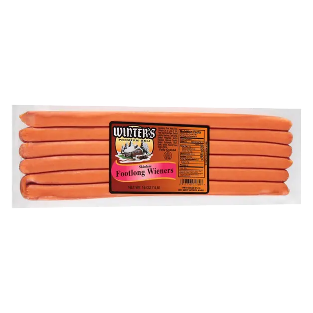 Winter's Skinless Footlong Hot Dogs 16 oz