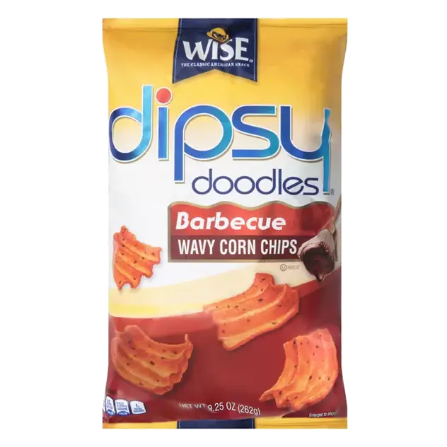 Dipsy Doodles Corn Chips, Wavy, Barbecue