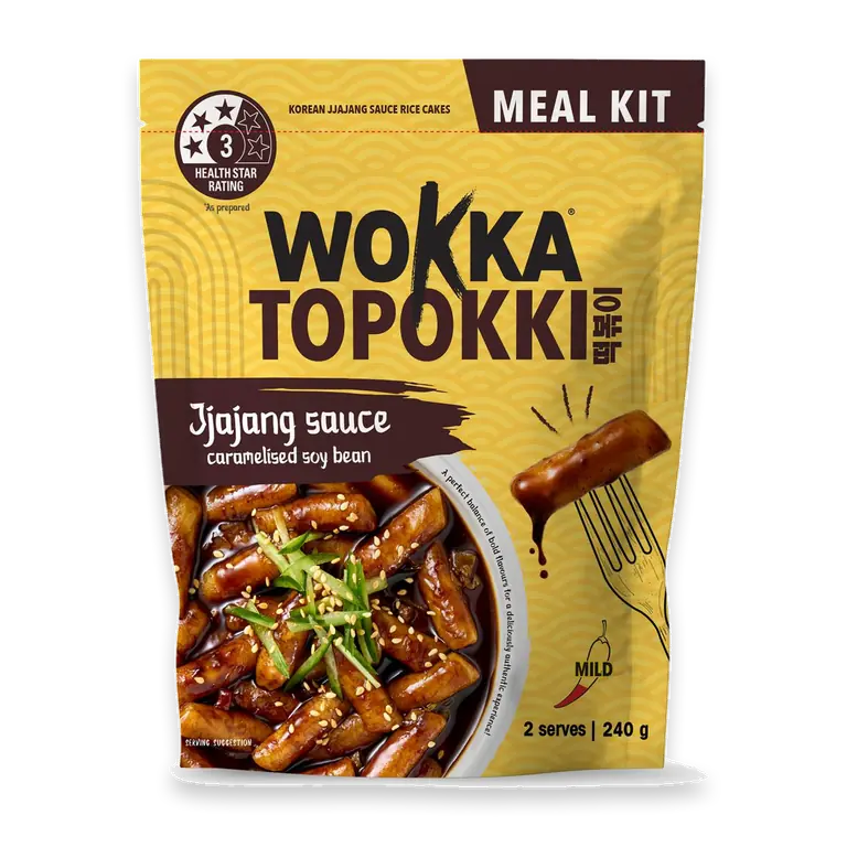 Topokki Meal Kit Jjajang Sauce Caramelised Soy Bean
