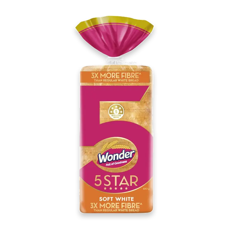 5 Star Soft White High Fibre Bread Loaf