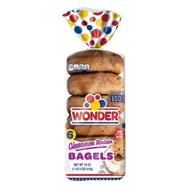 Cinnamon Raisin Pre-Sliced Bagels - 6 ct