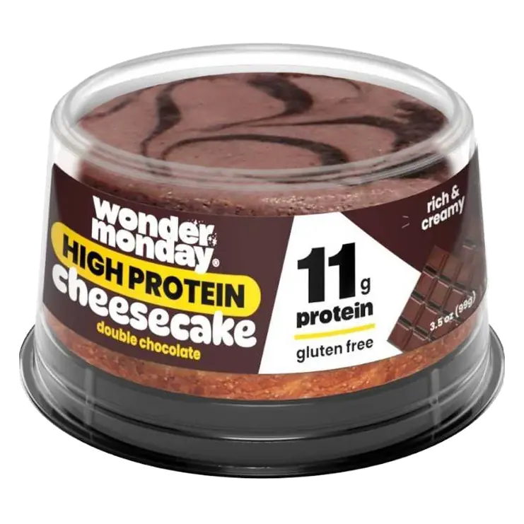 Wonder Monday Double Chocolate Cheesecake, 3.5oz: Certified Gluten-Free, High Protein, Grain-Free