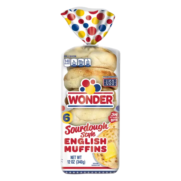 Sourdough Pre-Sliced English Muffins - 6 ct