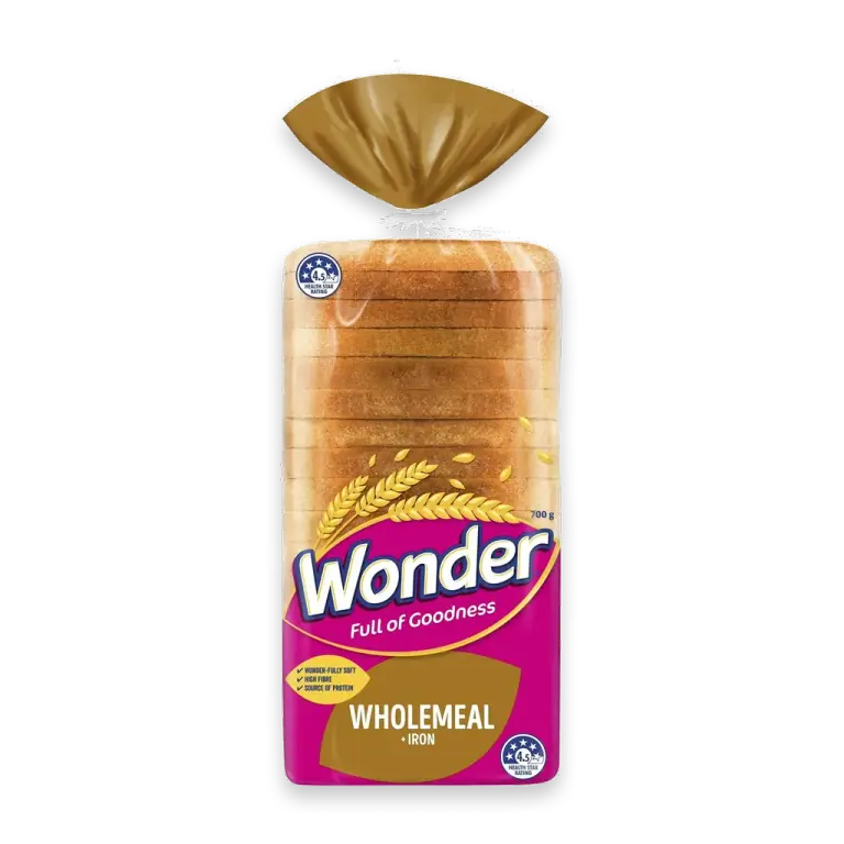 White Wholemeal With Iron Sandwich Slice