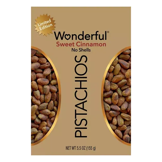 No Shells Sweet Cinnamon Pistachios