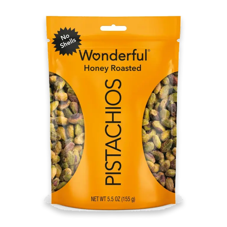 Pistachios No Shells Honey Roasted Nuts, 5.5 Ounce Bag