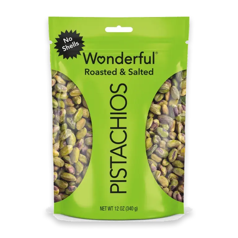 Pistachios No Shells Roasted & Salted Nuts, 12 Ounce Bag