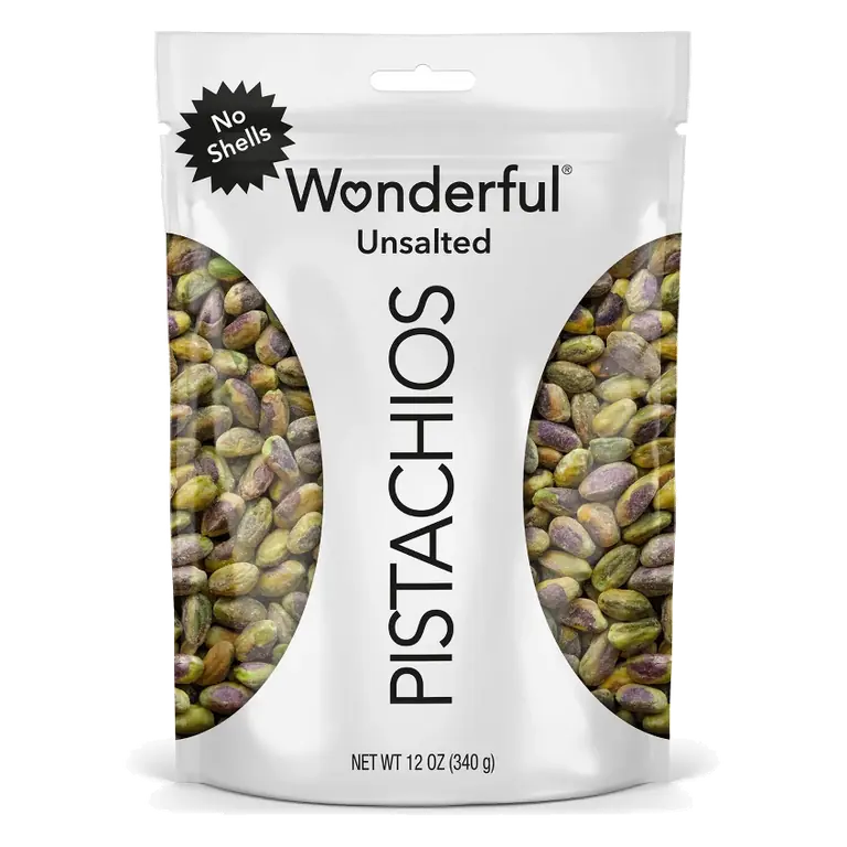 Wonderful No Shell Pistachios Unsalted, 12oz