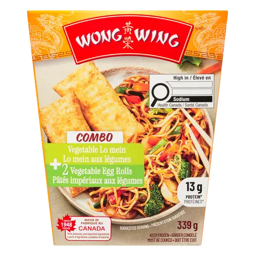 Vegetable Lo Mein + 2 Vegetable Egg Rolls Combo 339 g