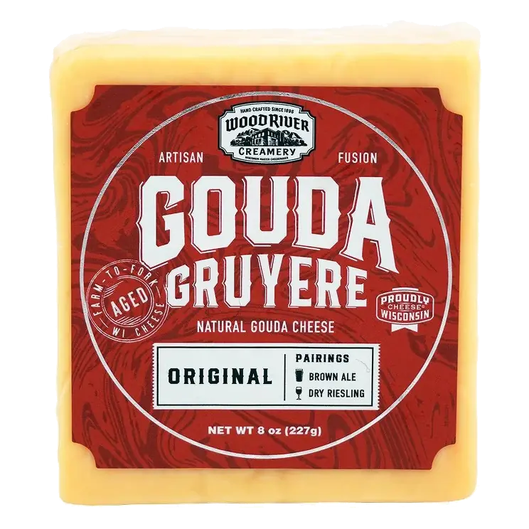 Wood River Creamery Gouda Gruyere Cheese, 8oz