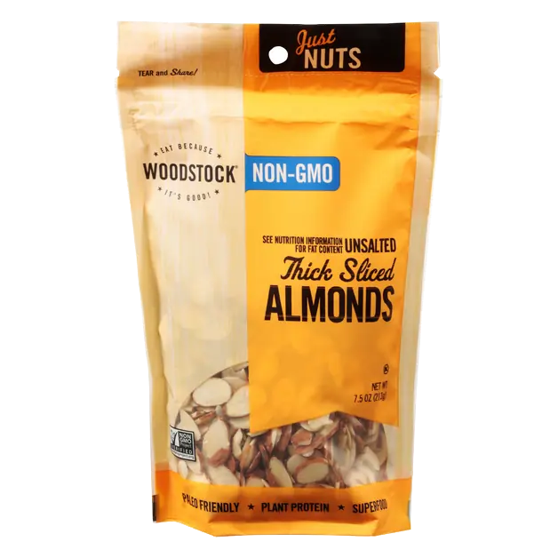 Just Nuts Almonds Unsalted Thick Sliced