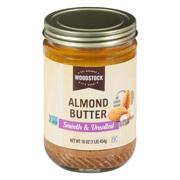 No Added Sugar Unsalted Smooth Almond Butter