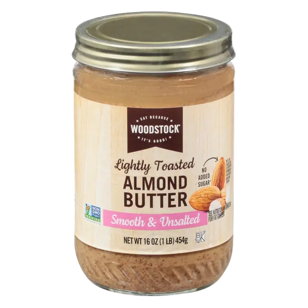 No Added Sugar Unsalted Smooth Lightly Toasted Almond Butter