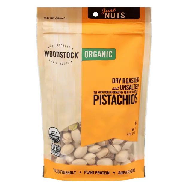 Organic Dry Roasted & Unsalted Pistachios