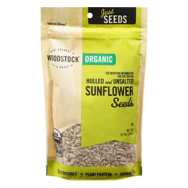 Organic Hulled Sunflower Seeds Hulled & Unsalted