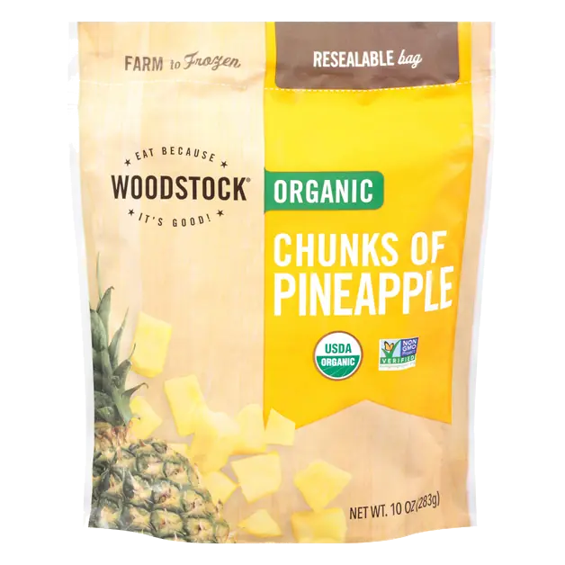 Organic Pineapple Chunks Frozen